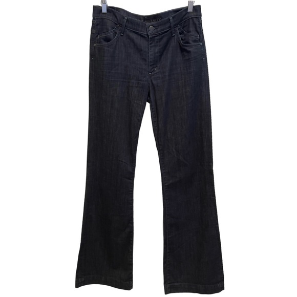 EUC CitIzens of Humanity Hutton Size 31 Medium Rise Wide Leg Dark Wash - Picture 2 of 16